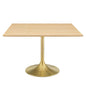 Lippa 47" Square Wood Dining Table, Wood, Gold Brown Natural, 20935