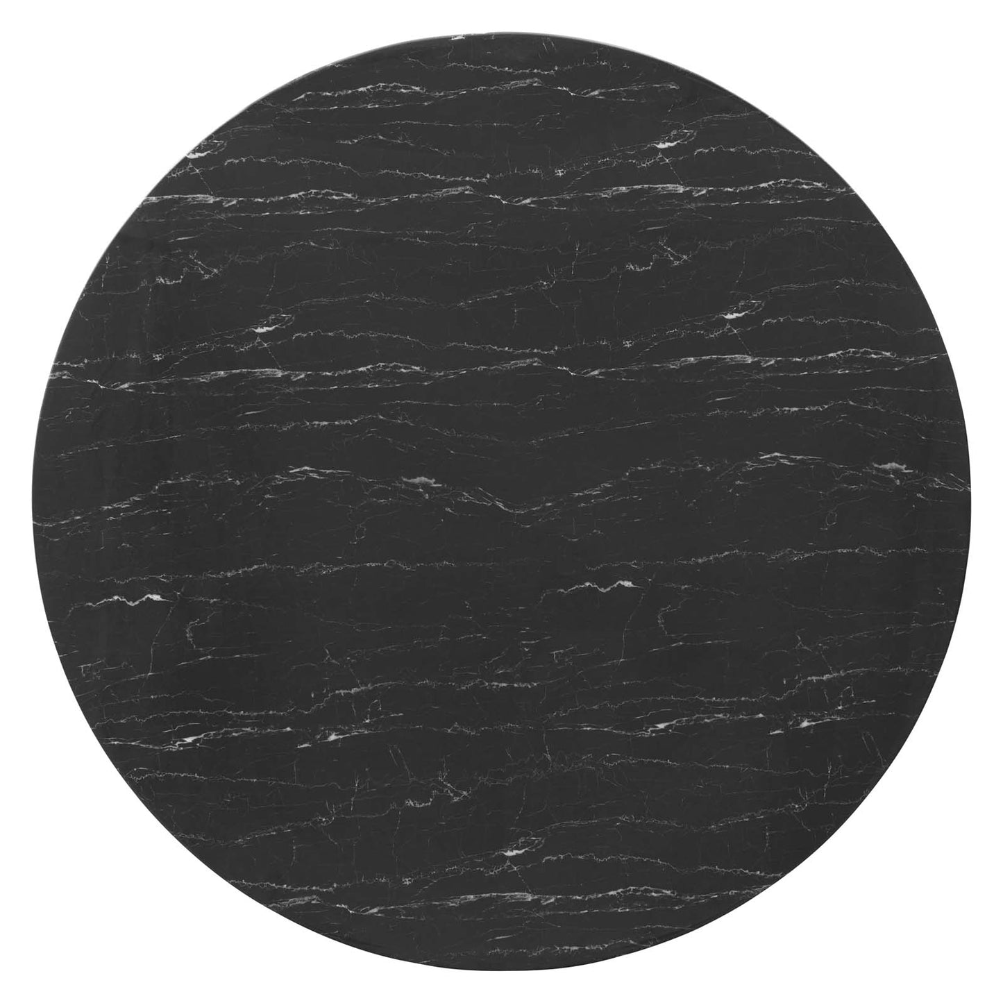 Lippa 60" Artificial Marble Dining Table, Artificial Marble, Metal Steel, Gold Black, 20939