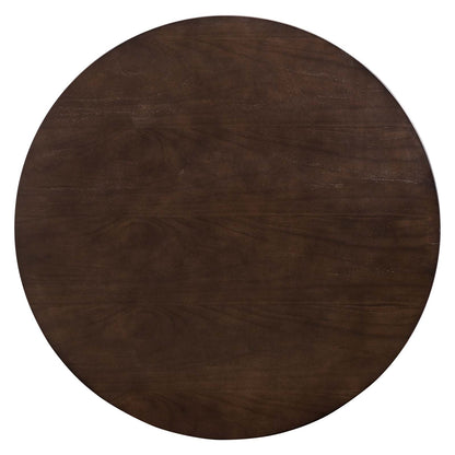 Lippa 36" Wood Coffee Table, Wood, Metal Steel, Gold Dark Brown Brown Walnut, 20942