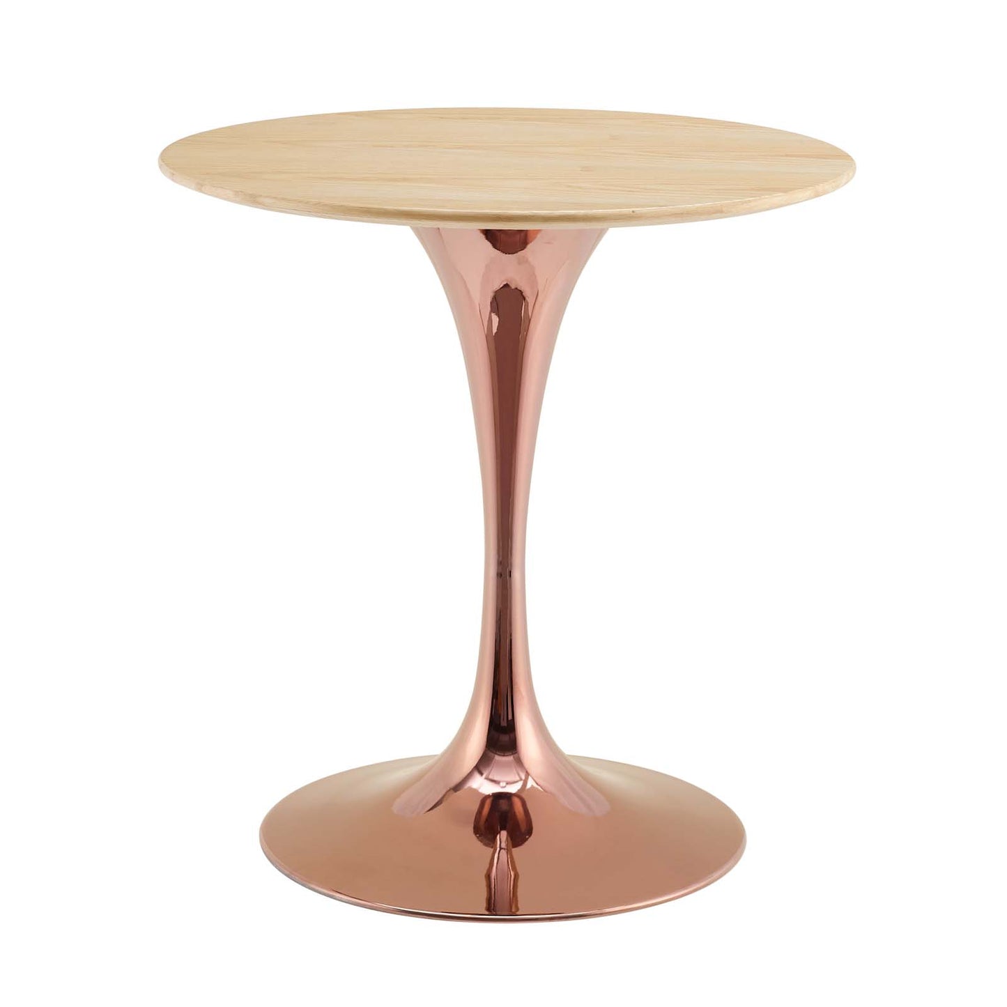 Lippa 28" Wood Dining Table, Wood, Rose Gold Brown Natural, 20944