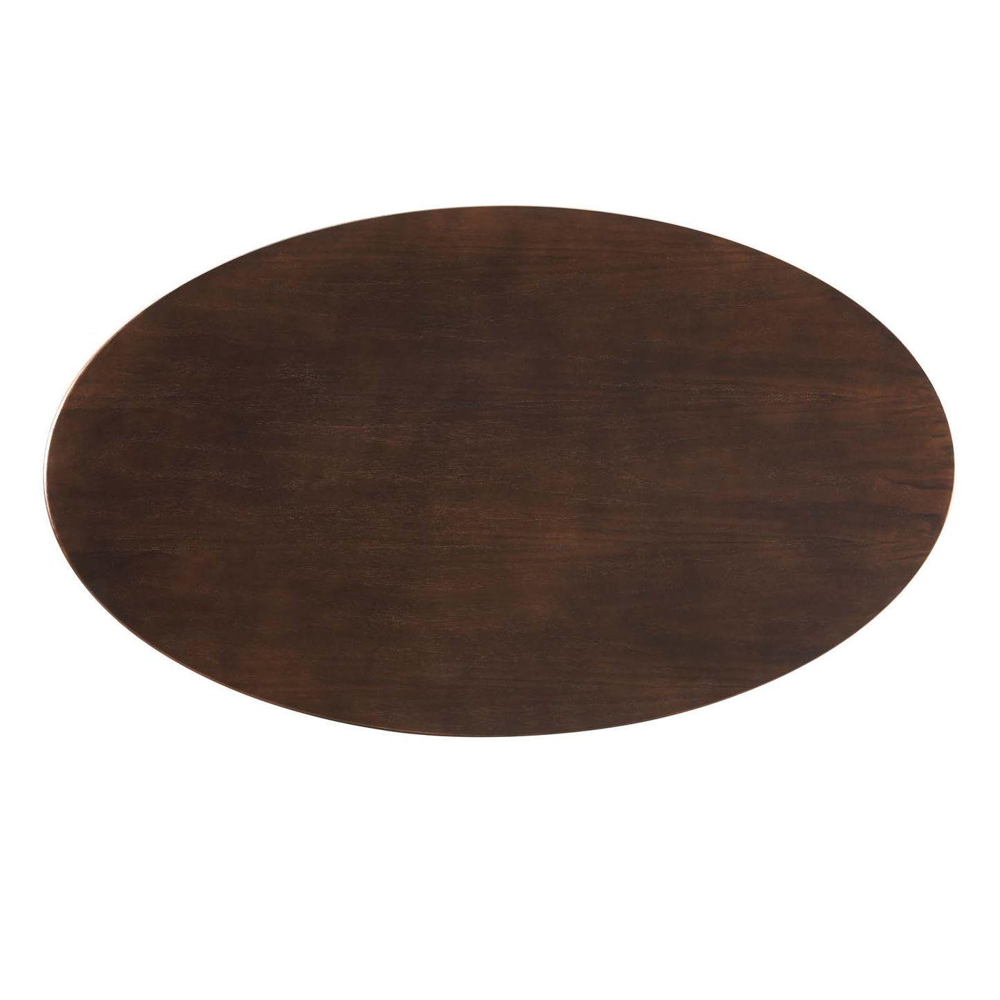 Lippa 47" Oval Wood Dining Table, Wood, Rose Gold Dark Brown Brown Walnut, 20947