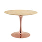 Lippa 40" Wood Dining Table, Wood, Rose Gold Brown Natural, 20960
