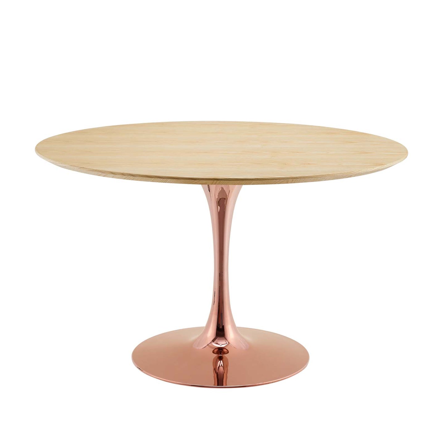 Lippa 47" Wood Dining Table, Wood, Rose Gold Brown Natural, 20962