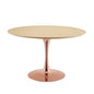 Lippa 47" Wood Dining Table, Wood, Rose Gold Brown Natural, 20962
