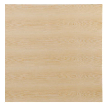 Lippa 47" Square Wood Dining Table, Wood, Rose Gold Brown Natural, 20968