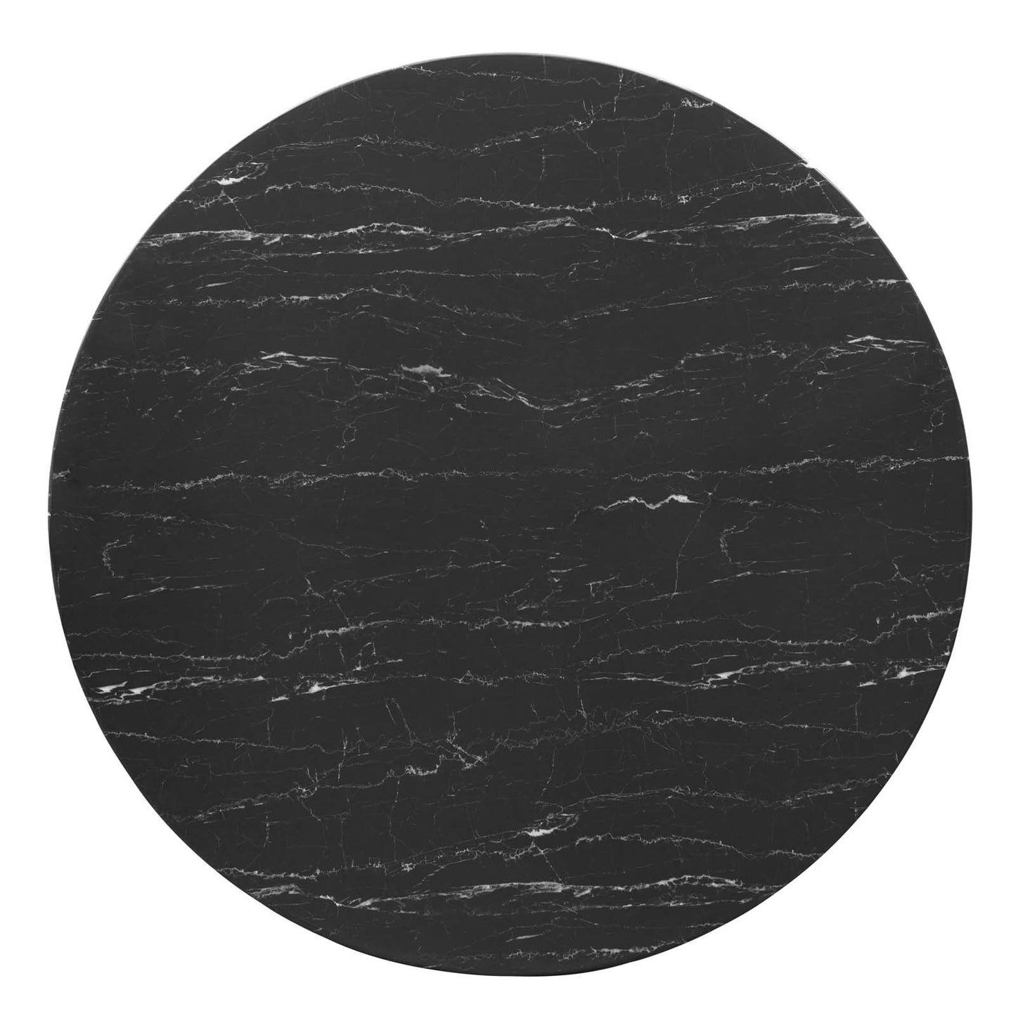 Lippa 47" Artificial Marble Dining Table, Artificial Marble, Metal Steel, Rose Gold Black, 20970