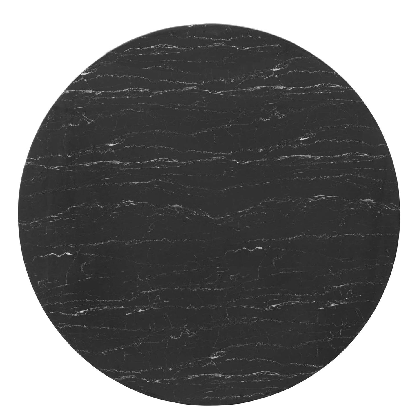 Lippa 60" Artificial Marble Dining Table, Artificial Marble, Metal Steel, Rose Gold Black, 20972