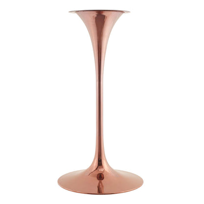 Lippa 28" Wood Bar Table, Wood, Metal Steel, Rose Gold Dark Brown Brown Walnut, 20987