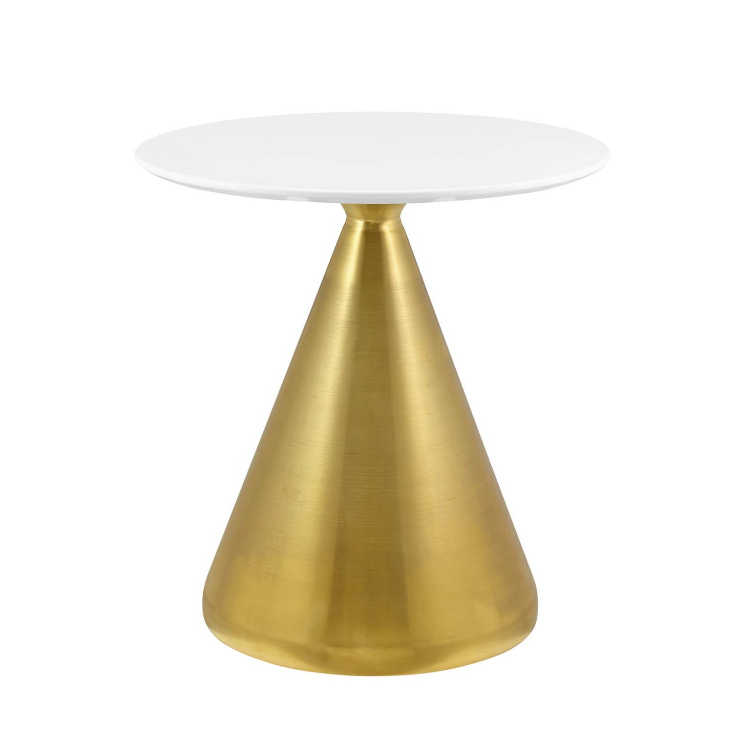 Tupelo 28" Dining Table, Wood, Metal Steel, Gold White, 20992