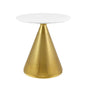 Tupelo 28" Dining Table, Wood, Metal Steel, Gold White, 20992