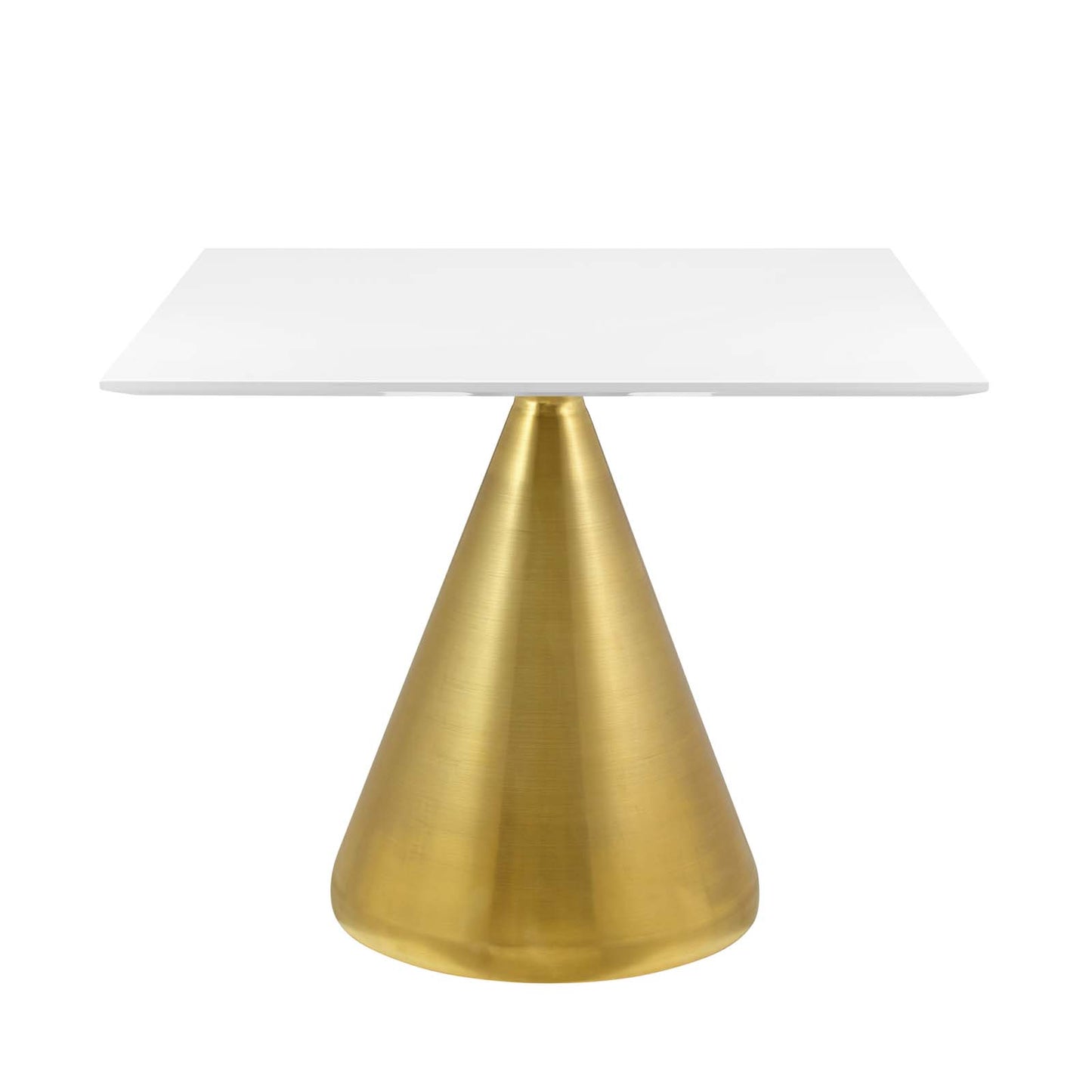 Tupelo 36" Square Dining Table, Wood, Metal Steel, Gold White, 20996