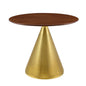 Tupelo 36" Dining Table, Wood, Metal Steel, Gold Brown Brown Walnut, 20999