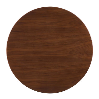 Tupelo 36" Dining Table, Wood, Metal Steel, Gold Brown Brown Walnut, 20999