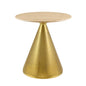 Tupelo 28" Dining Table, Wood, Metal Steel, Gold Brown Natural, 21003