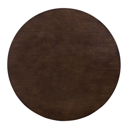 Tupelo 36" Dining Table, Wood, Metal Steel, Gold Dark Brown Brown Walnut, 21004
