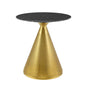 Tupelo 28" Artificial Marble Dining Table, Artificial Marble, Metal Steel, Gold Black, 21006