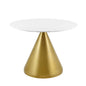 Tupelo 40" Dining Table, Wood, Metal Steel, Gold White, 21010