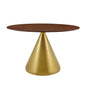 Tupelo 48" Oval Dining Table, Wood, Metal Steel, Gold Brown Brown Walnut, 21017