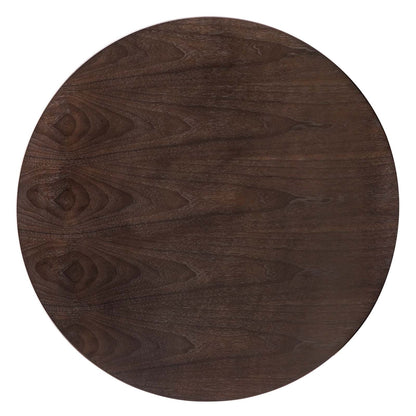 Tupelo 40" Dining Table, Wood, Metal Steel, Gold Dark Brown Brown Walnut, 21019