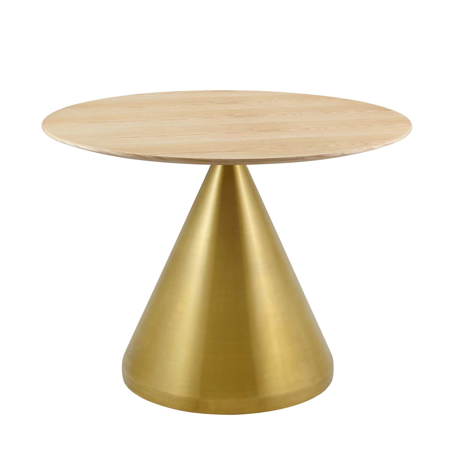 Tupelo 40" Dining Table, Wood, Metal Steel, Gold Brown Natural, 21020
