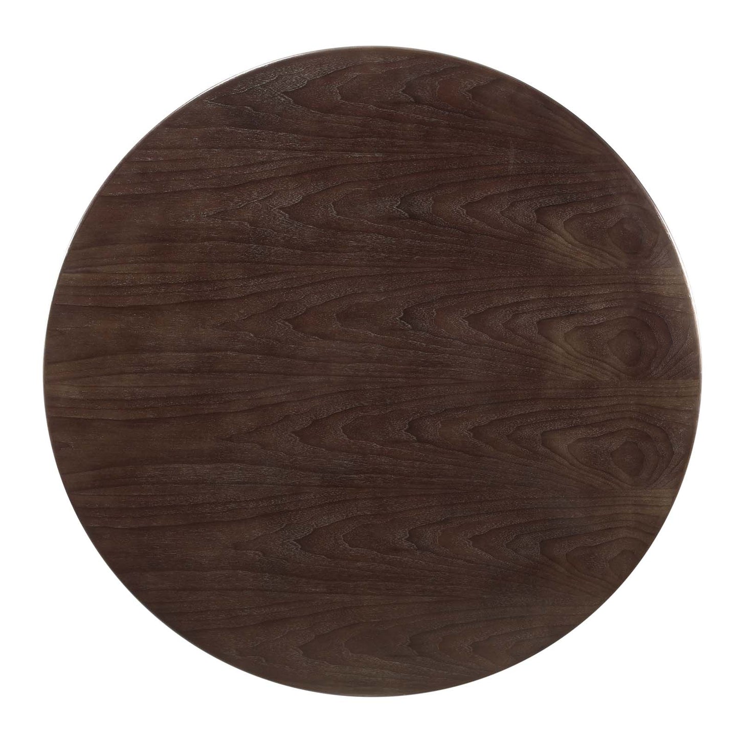 Tupelo 47" Dining Table, Wood, Metal Steel, Gold Dark Brown Brown Walnut, 21021