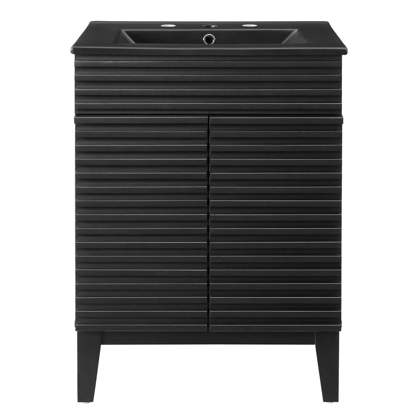 Render 24" Bathroom Vanity, Wood, Black, 21025