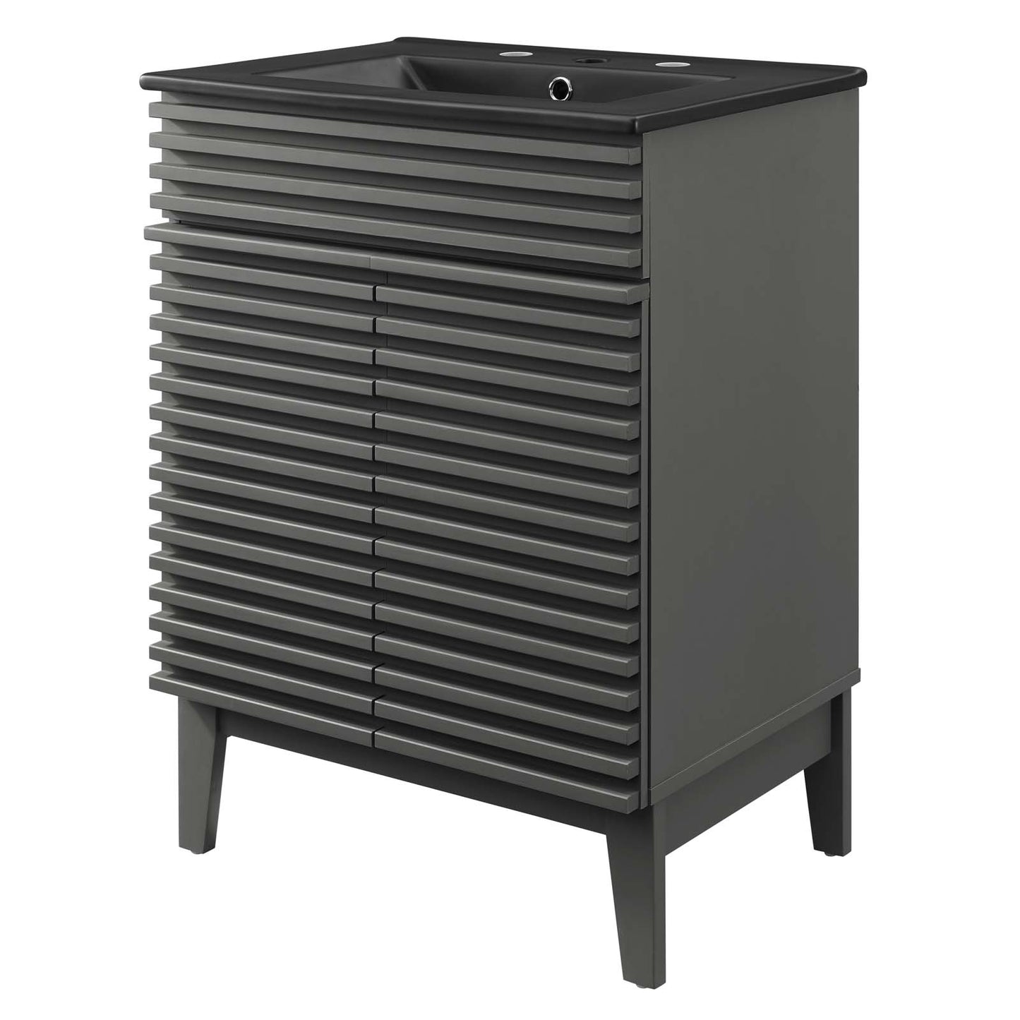 Render 24" Bathroom Vanity, Wood, Grey Gray Black, 21026