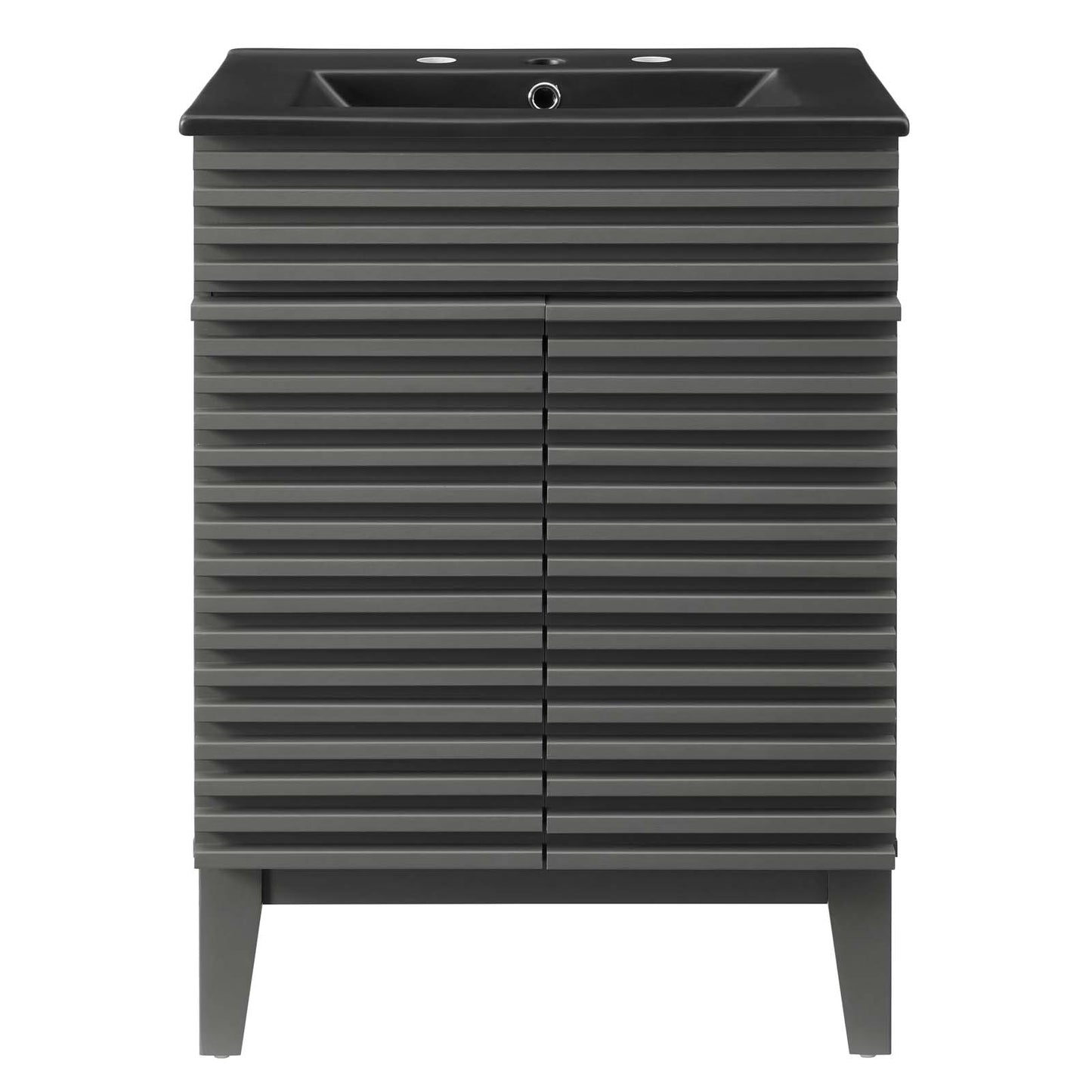Render 24" Bathroom Vanity, Wood, Grey Gray Black, 21026
