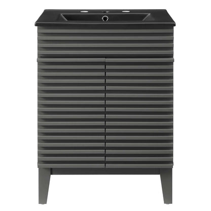 Render 24" Bathroom Vanity, Wood, Grey Gray Black, 21026