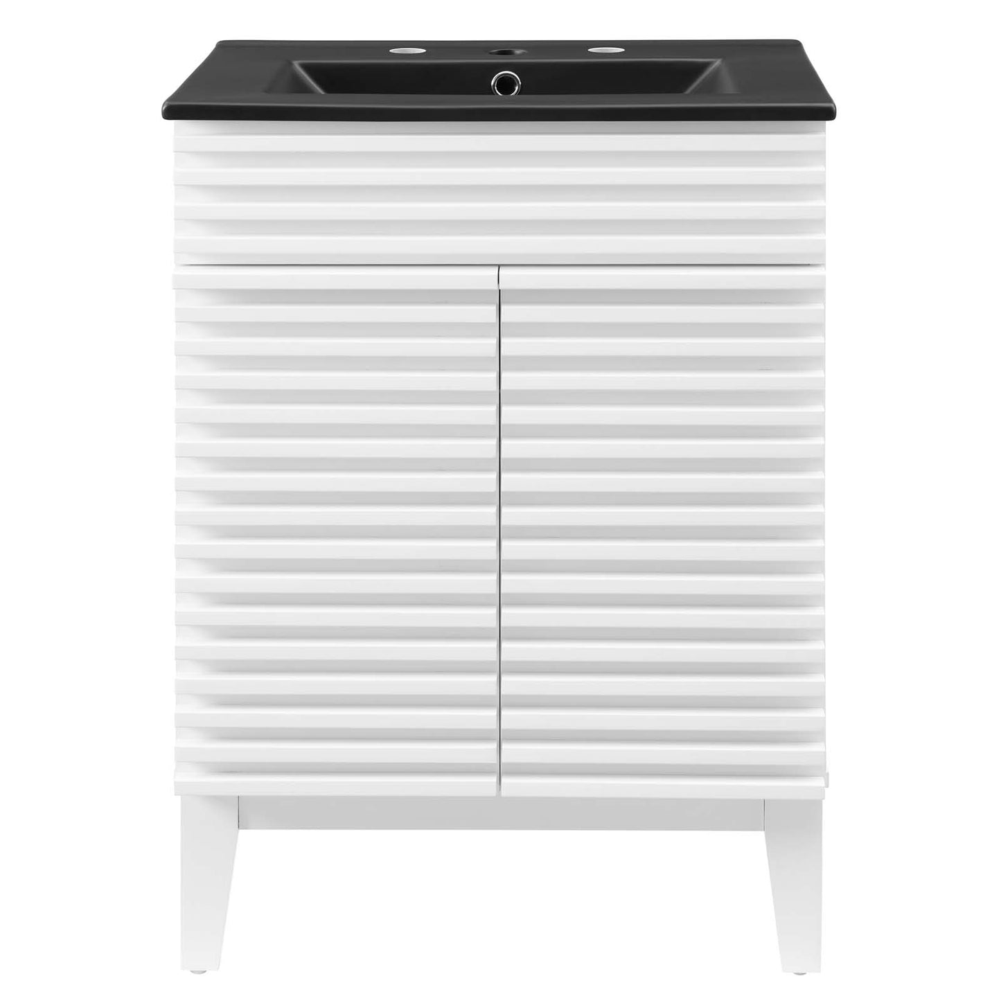 Render 24" Bathroom Vanity, Wood, White Black, 21028