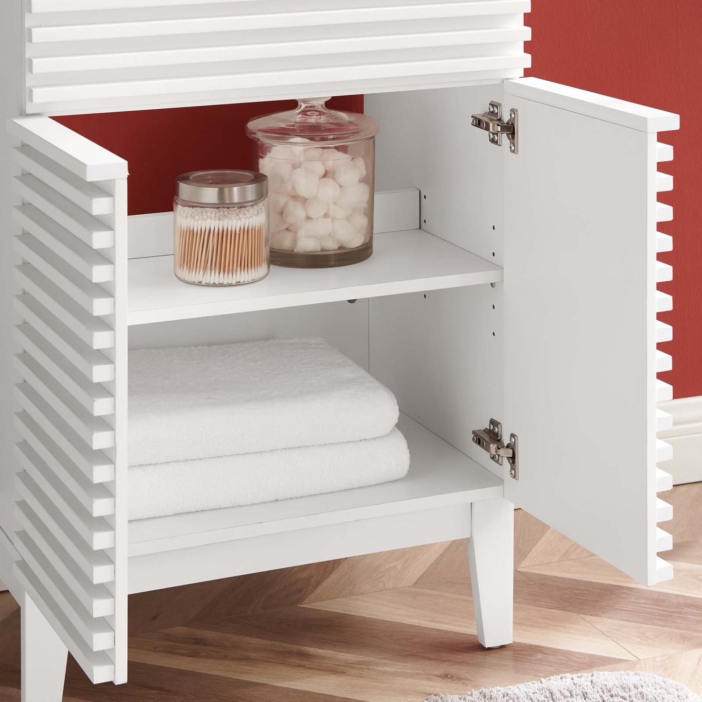 Render 24" Bathroom Vanity, Wood, White Black, 21028