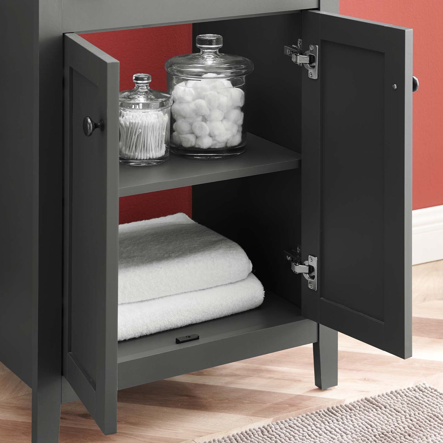 Nantucket 24" Bathroom Vanity, Wood, Grey Gray Black, 21029