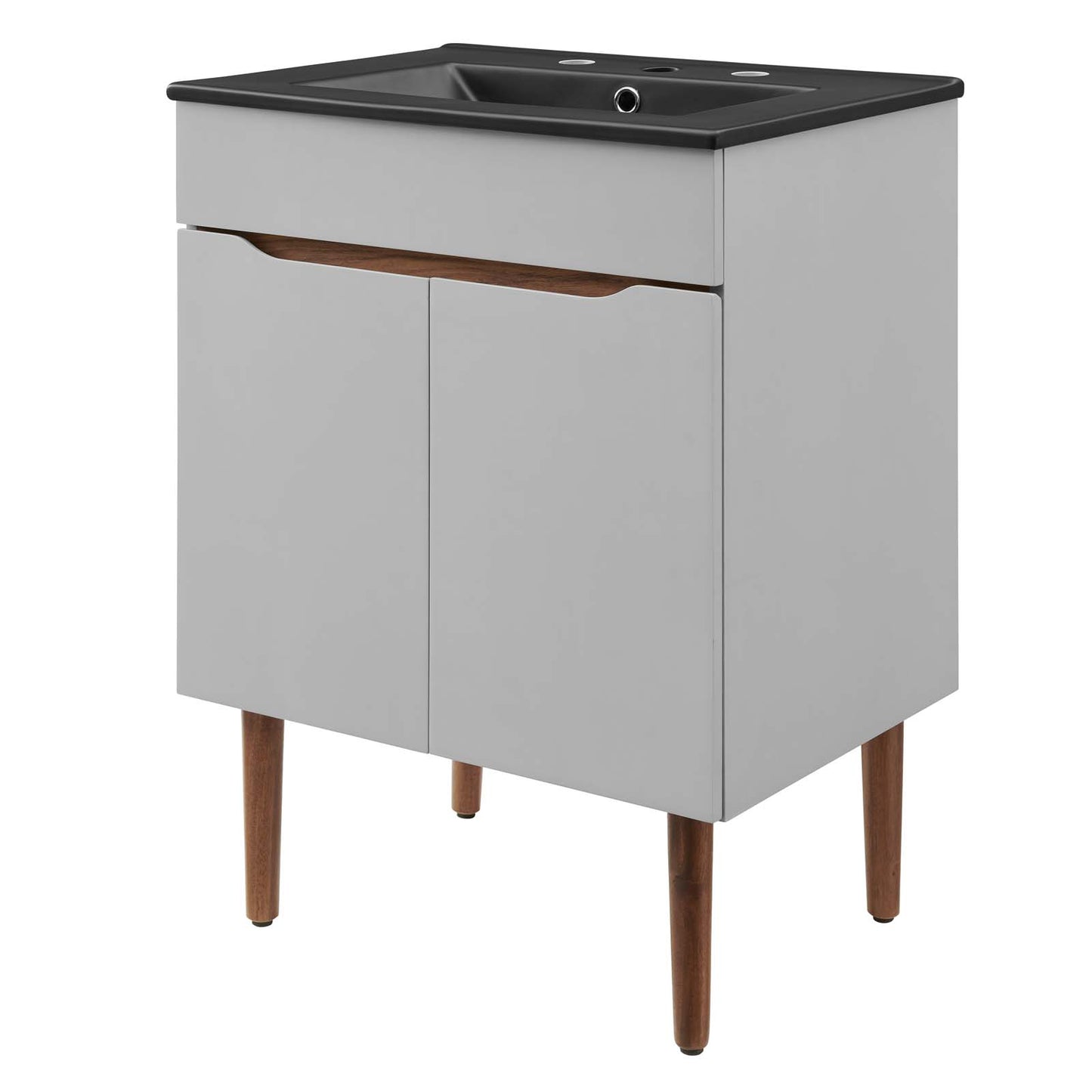 Harvest 24" Bathroom Vanity, Wood, Grey Gray Black, 21032