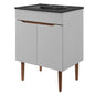 Harvest 24" Bathroom Vanity, Wood, Grey Gray Black, 21032