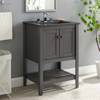 Prestige 24" Bathroom Vanity, Wood, Grey Gray Black, 21033