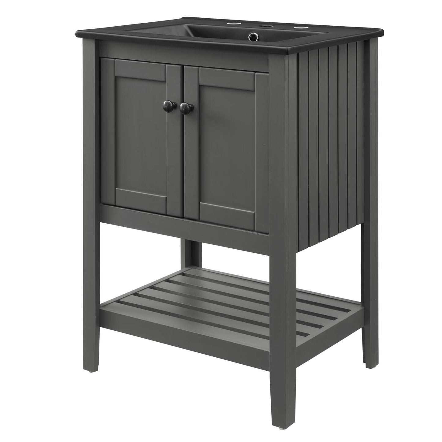 Prestige 24" Bathroom Vanity, Wood, Grey Gray Black, 21033