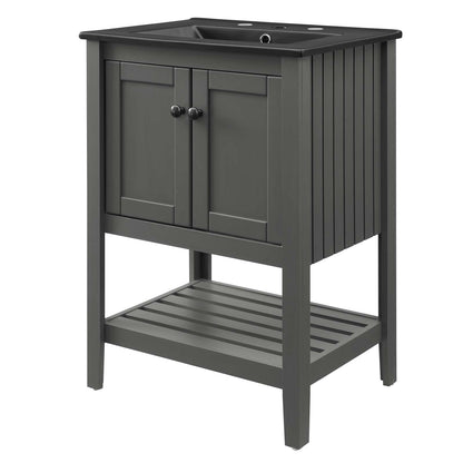 Prestige 24" Bathroom Vanity, Wood, Grey Gray Black, 21033