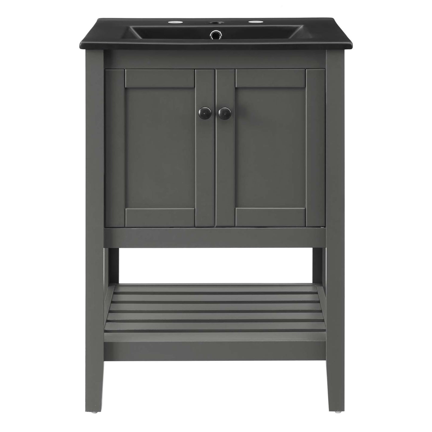 Prestige 24" Bathroom Vanity, Wood, Grey Gray Black, 21033