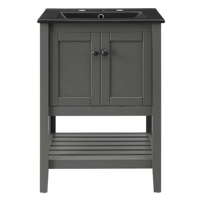 Prestige 24" Bathroom Vanity, Wood, Grey Gray Black, 21033