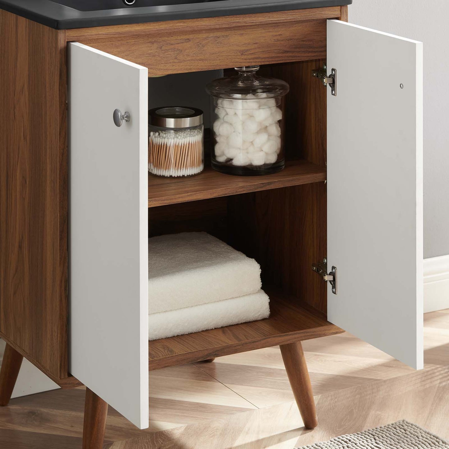 Transmit 24" Bathroom Vanity, Wood, White Black, 21038