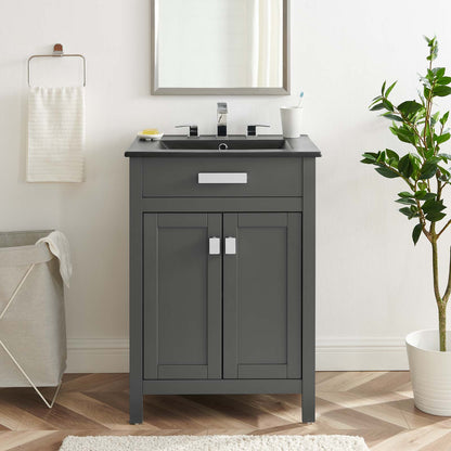 Laguna 24" Bathroom Vanity, Wood, Grey Gray Black, 21040