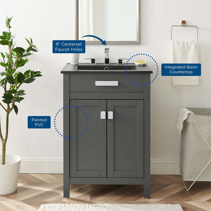 Laguna 24" Bathroom Vanity, Wood, Grey Gray Black, 21040