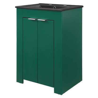 Maybelle 24" Bathroom Vanity, Melamine, Green Black, 21041