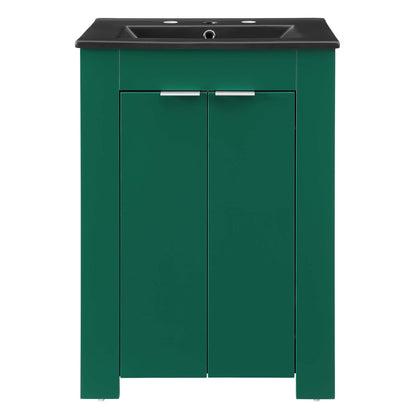 Maybelle 24" Bathroom Vanity, Melamine, Green Black, 21041