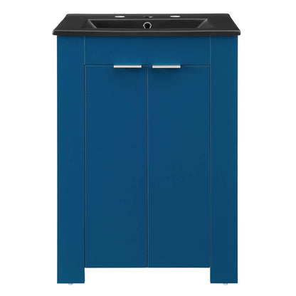 Maybelle 24" Bathroom Vanity, Melamine, Blue Navy Black, 21043
