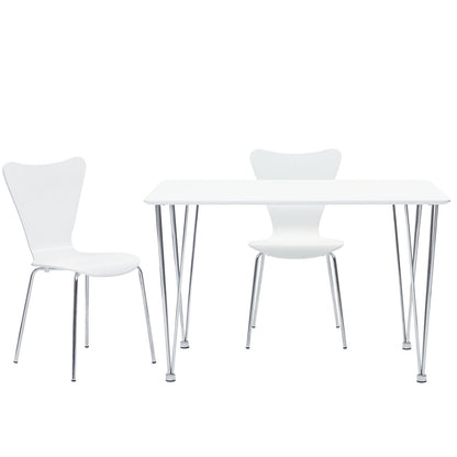 Ernie Dining Side Chair in White