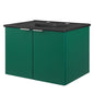 Maybelle 24" Wall-Mount Bathroom Vanity, Melamine, Green Black, 23121