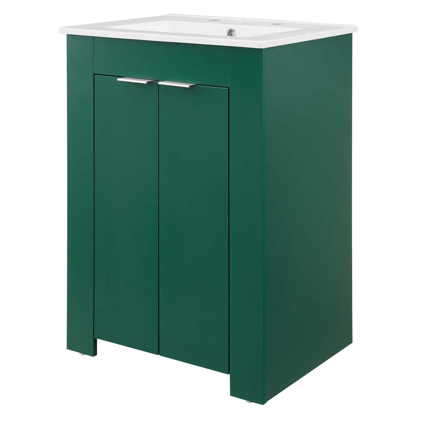 Maybelle 24" Bathroom Vanity, Melamine, Green White, 21045