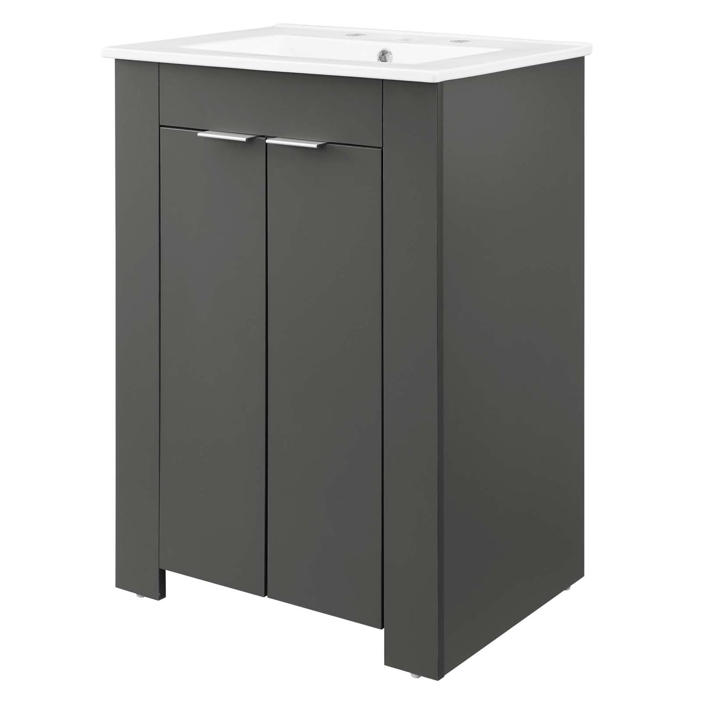 Maybelle 24" Bathroom Vanity, Melamine, Grey Gray White, 21046