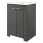Maybelle 24" Bathroom Vanity, Melamine, Grey Gray White, 21046